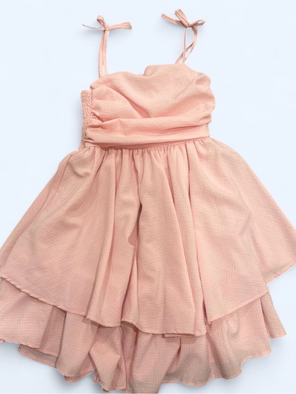 Girls' pink Tiered Dress